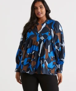 Abstract Geometric Detail Blouse<Sussan