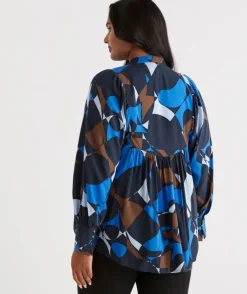 Abstract Geometric Detail Blouse<Sussan