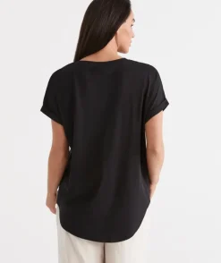 Australia Cotton Extended Roll Cuff Tee<Sussan Hot