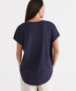 Australia Cotton Extended Roll Cuff Tee<Sussan Sale