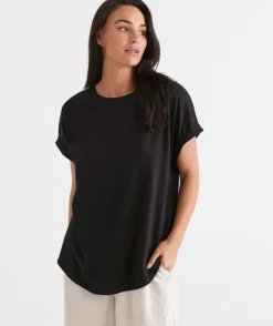 Australia Cotton Extended Roll Cuff Tee<Sussan Clearance