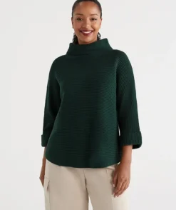 Australian Cotton Batwing Pullover<Sussan Hot
