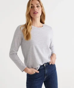 Australian Cotton Classic Stripe Long Sleeve Top<Sussan Online