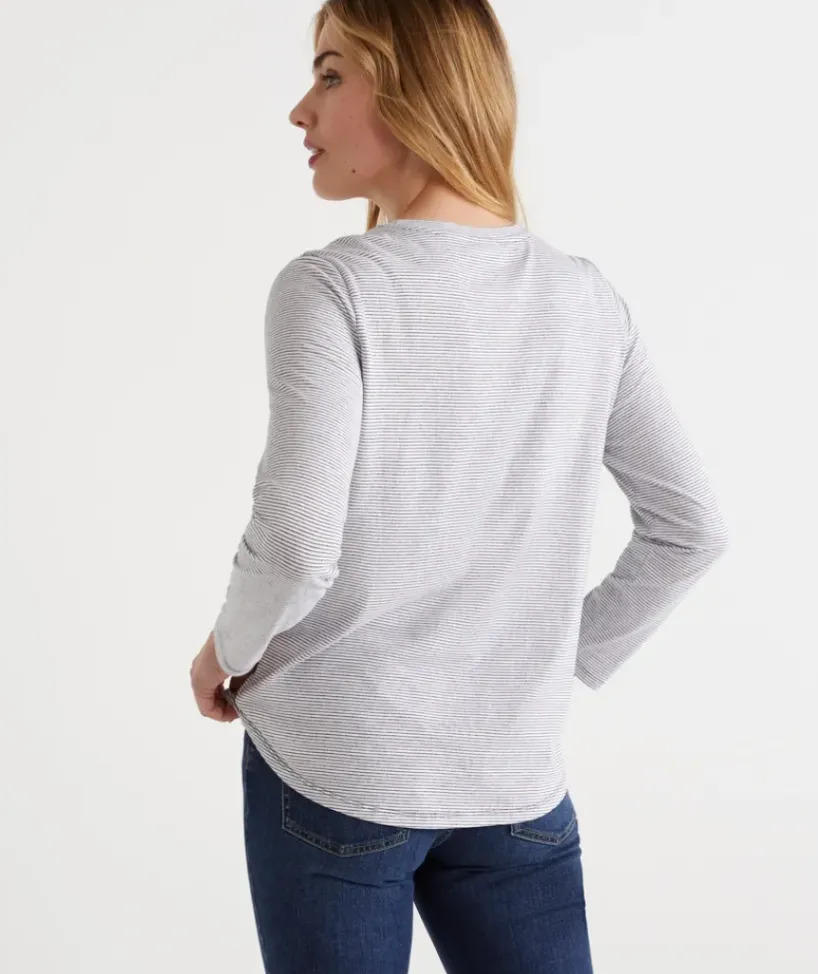 Australian Cotton Classic Stripe Long Sleeve Top<Sussan Online