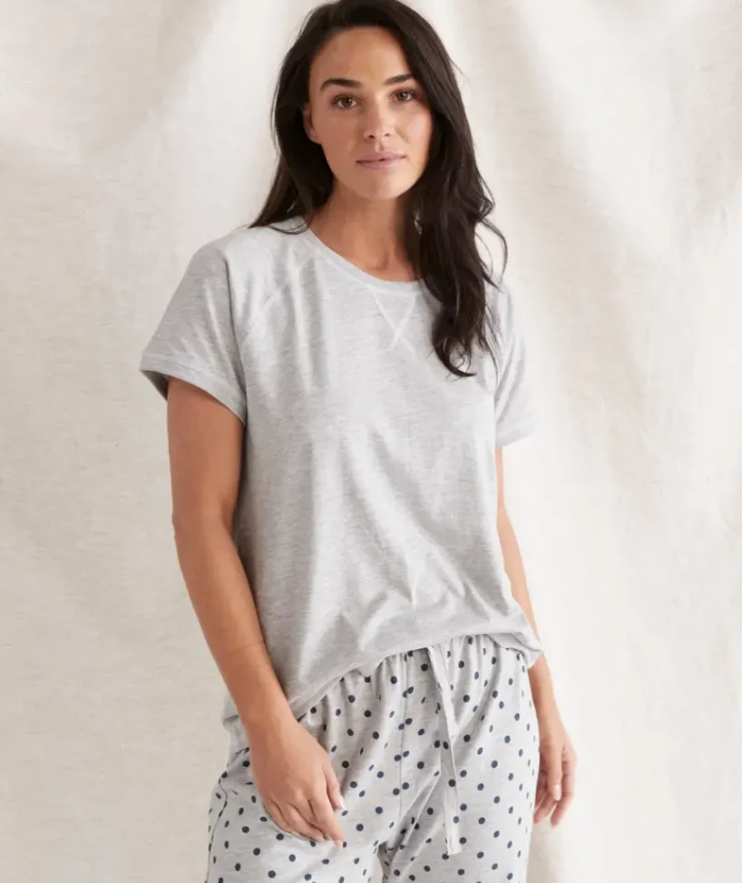 Australian Cotton Contrast Pyjama Top<Sussan Clearance