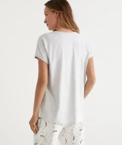 Australian Cotton Contrast Trim Pyjama Top<Sussan New