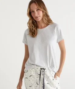 Australian Cotton Contrast Trim Pyjama Top<Sussan Online