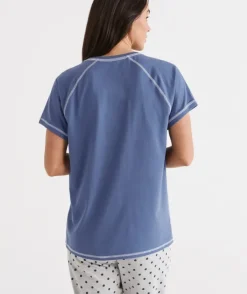 Australian Cotton Contrast Pyjama Top<Sussan New