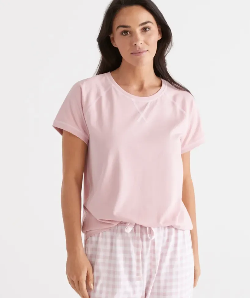 Australian Cotton Contrast Pyjama Top<Sussan New