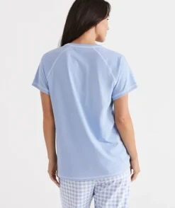 Australian Cotton Contrast Pyjama Top<Sussan New