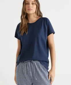 Australian Cotton Contrast Trim Pyjama Top<Sussan Clearance