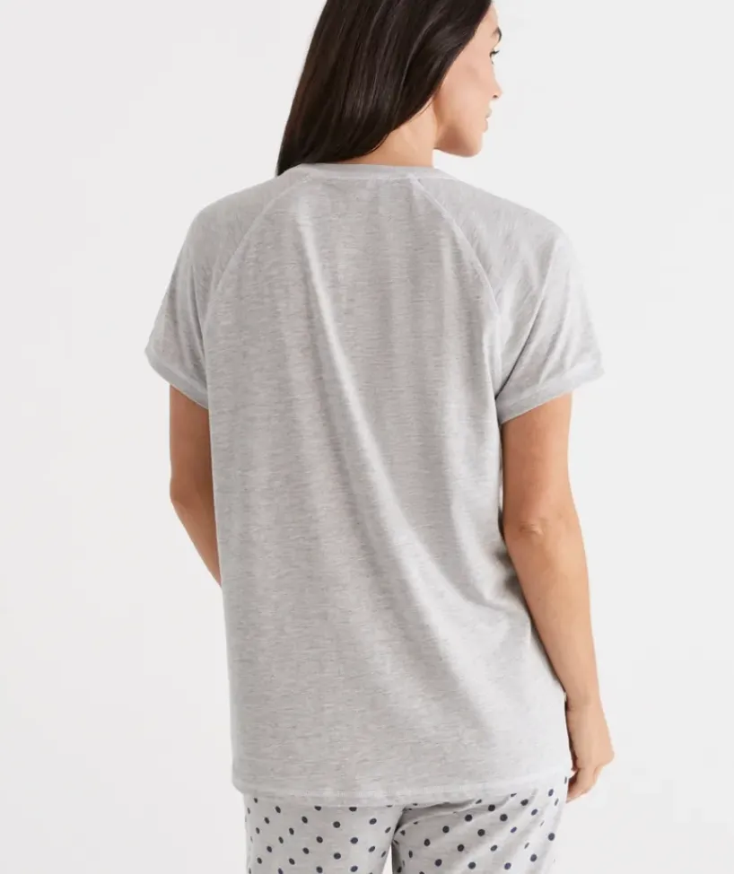 Australian Cotton Contrast Pyjama Top<Sussan Outlet