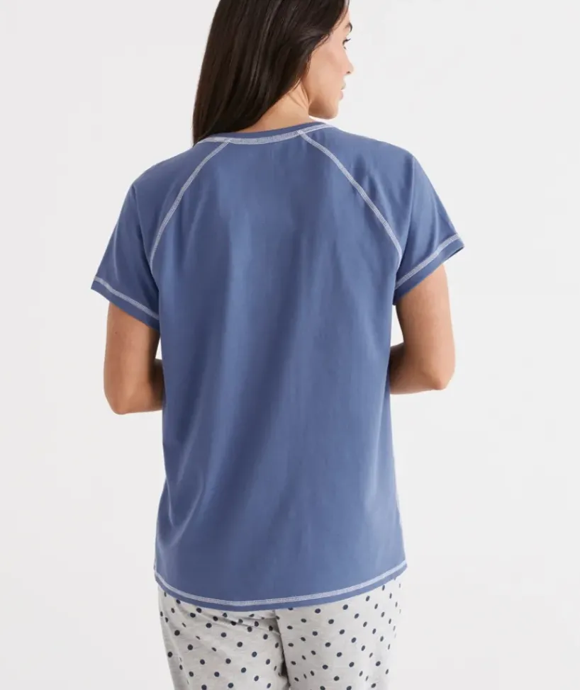 Australian Cotton Contrast Pyjama Top<Sussan Outlet