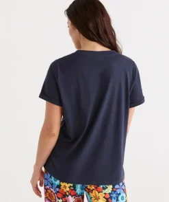 Australian Cotton Crew Neck Pyjama Top<Sussan Clearance