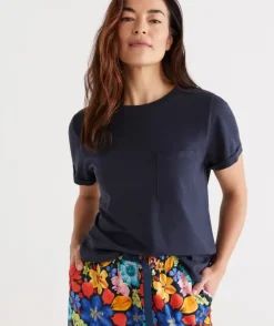 Australian Cotton Crew Neck Pyjama Top<Sussan Sale