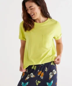 Australian Cotton Crew Neck Pyjama Top<Sussan Sale