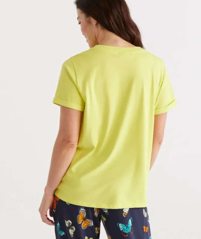 Australian Cotton Crew Neck Pyjama Top<Sussan Sale