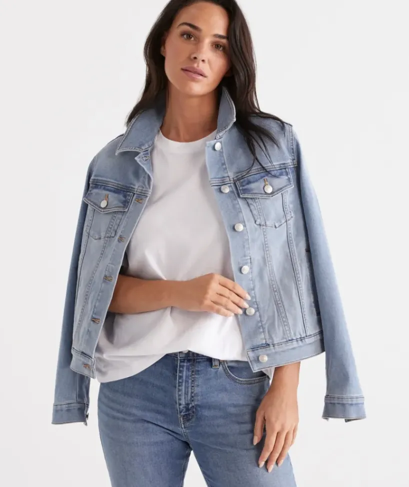 Australian Cotton Denim Jacket<Sussan Hot