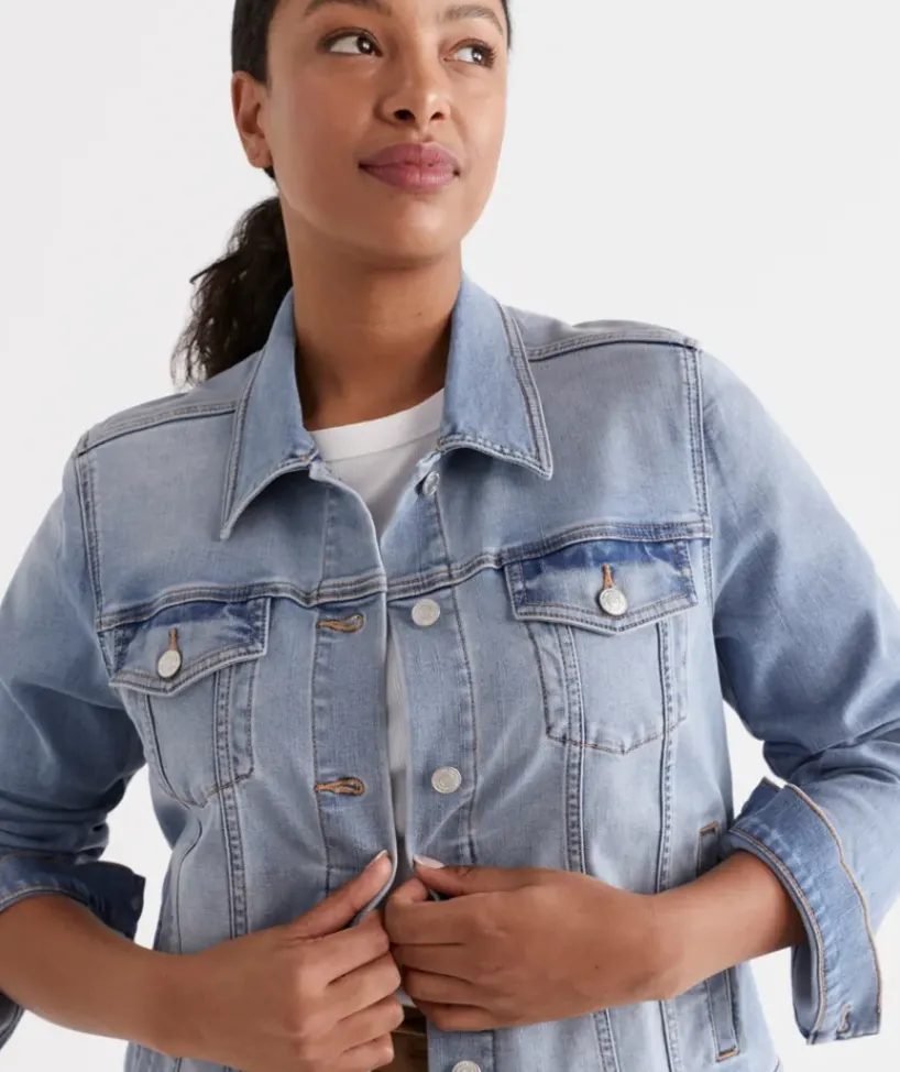 Australian Cotton Denim Jacket<Sussan Hot