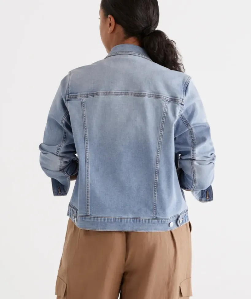 Australian Cotton Denim Jacket<Sussan Hot