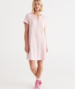 Australian Cotton Floral Henley Nightie<Sussan Best