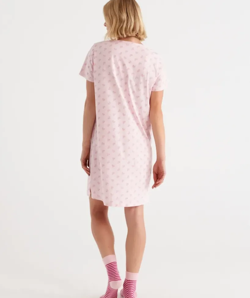 Australian Cotton Floral Henley Nightie<Sussan Best