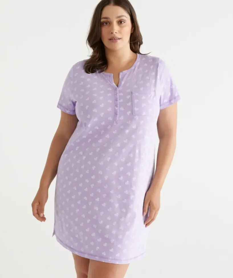 Australian Cotton Floral Henley Nightie<Sussan Sale