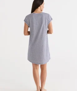Australian Cotton Gingham V-Neck Nightie<Sussan New