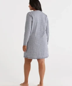 Australian Cotton Gingham Long Sleeve Night<Sussan Discount
