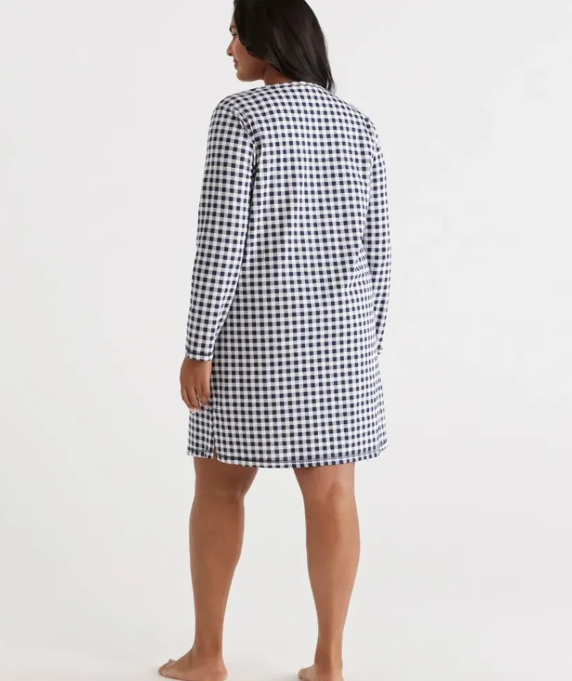 Australian Cotton Gingham Long Sleeve Night<Sussan Discount