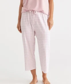 Australian Cotton Gingham ¾ Pyjama Pant<Sussan Outlet