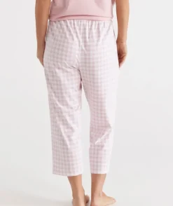 Australian Cotton Gingham ¾ Pyjama Pant<Sussan Outlet