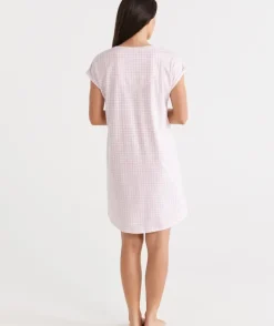 Australian Cotton Gingham V-Neck Nightie<Sussan Sale