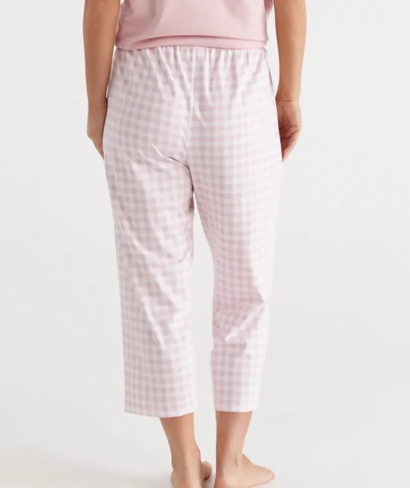 Australian Cotton Gingham ¾ Pyjama Pant<Sussan Hot