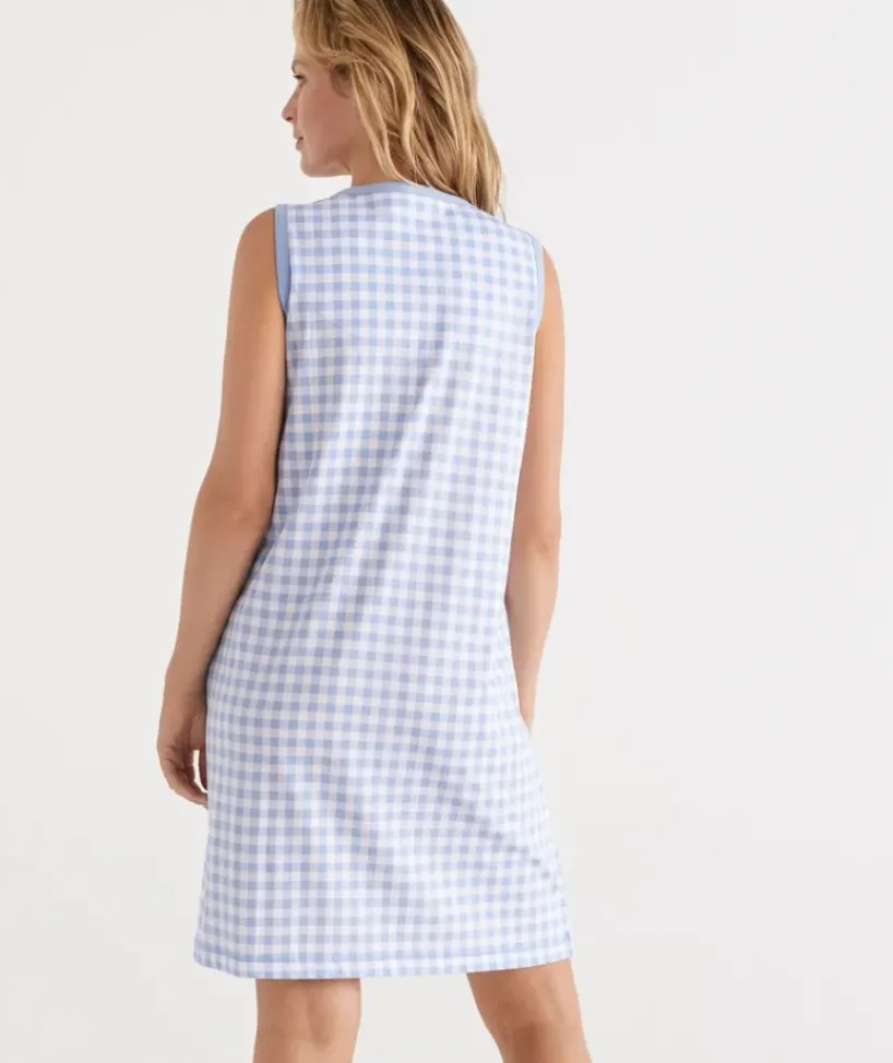 Australian Cotton Gingham Sleeveless Nightie<Sussan