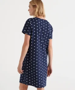 Australian Cotton Heart Print Henley Nightie<Sussan Discount