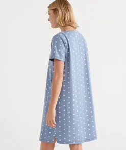 Australian Cotton Heart Print Henley Nightie<Sussan Discount