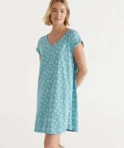 Australian Cotton Heart V Neck Nightie<Sussan Clearance