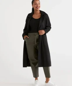 Australian Cotton Long Sleeve Rib Scoop Top<Sussan Online