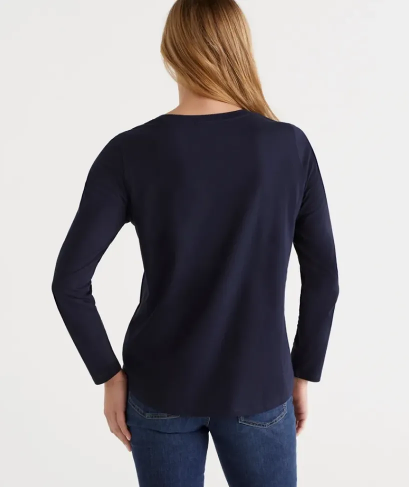 Australian Cotton Long Sleeve Tee<Sussan Clearance