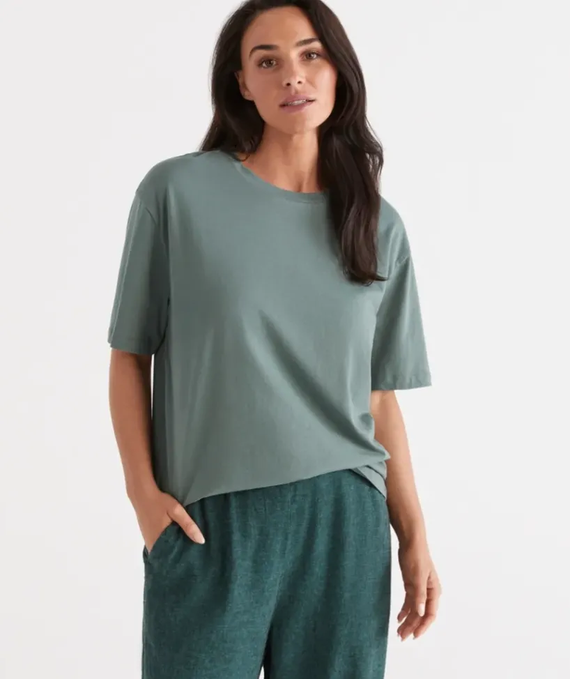 Australian Cotton Relaxed Tee<Sussan Online