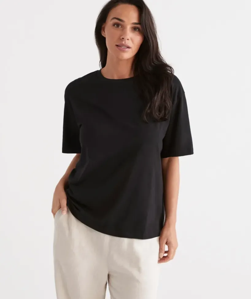 Australian Cotton Relaxed Tee<Sussan Sale