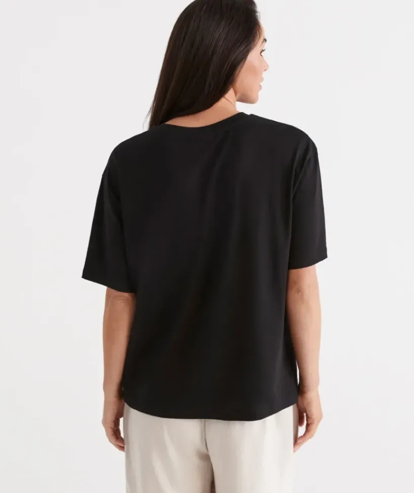 Australian Cotton Relaxed Tee<Sussan