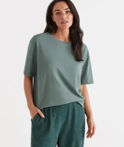 Australian Cotton Relaxed Tee<Sussan