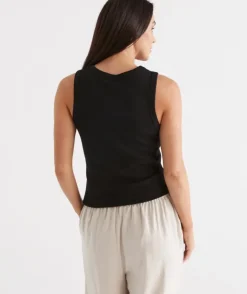 Australian Cotton Rib Racer Tank<Sussan Clearance