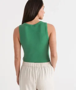 Australian Cotton Rib Racer Tank<Sussan Clearance