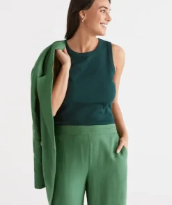 Australian Cotton Rib Racer Tank<Sussan Clearance