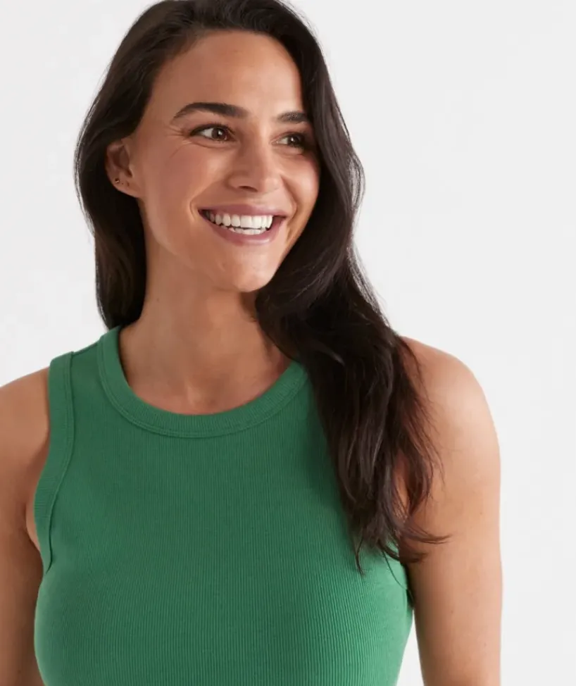 Australian Cotton Rib Racer Tank<Sussan Clearance
