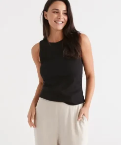 Australian Cotton Rib Racer Tank<Sussan Discount