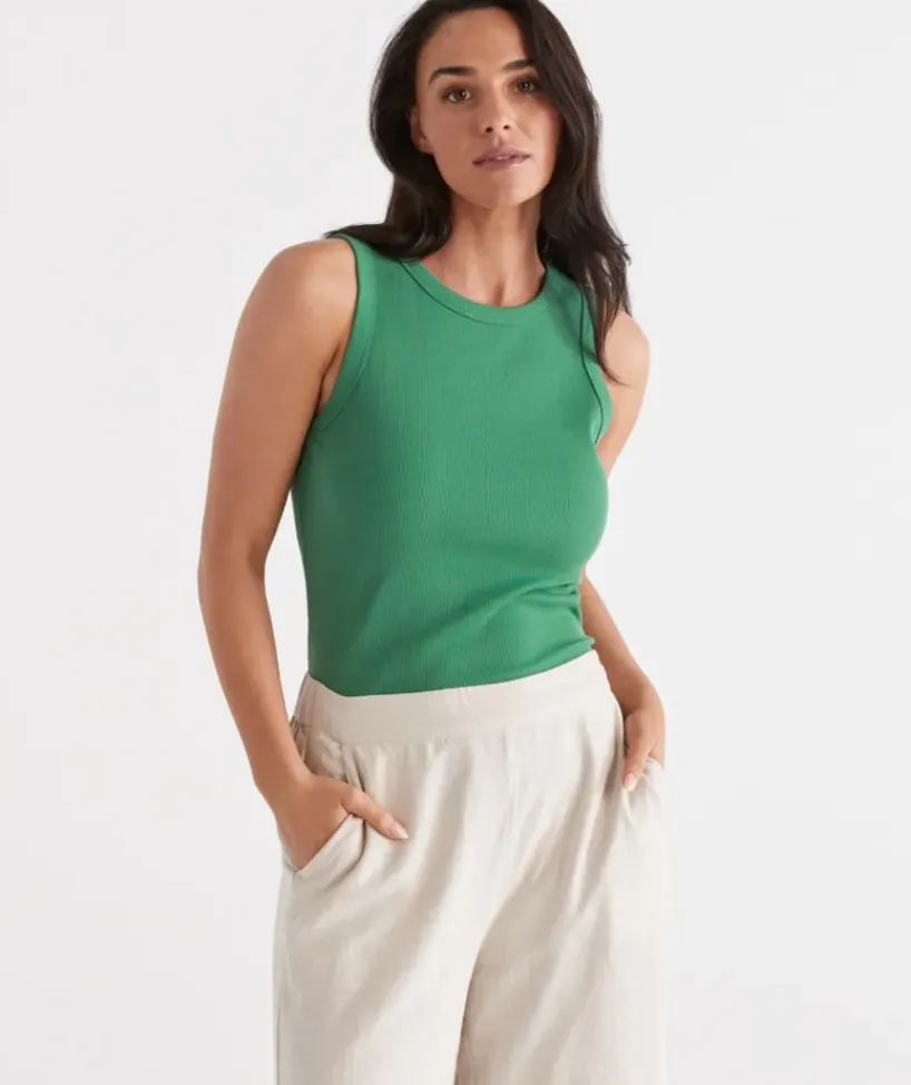 Australian Cotton Rib Racer Tank<Sussan Discount